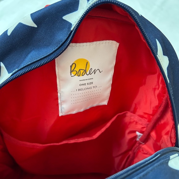 BODEN dragon navy backpack, green white stars - charming, playful, whimsical - Picture 12 of 16